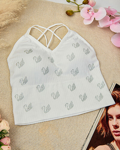 Жіночий спортивний бюстгальтер Royalfashion з цирконами