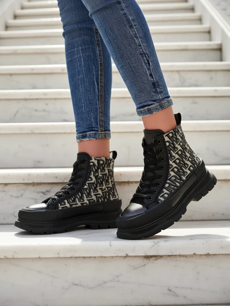 Royalfashion Botki damskie z printem Zoriof