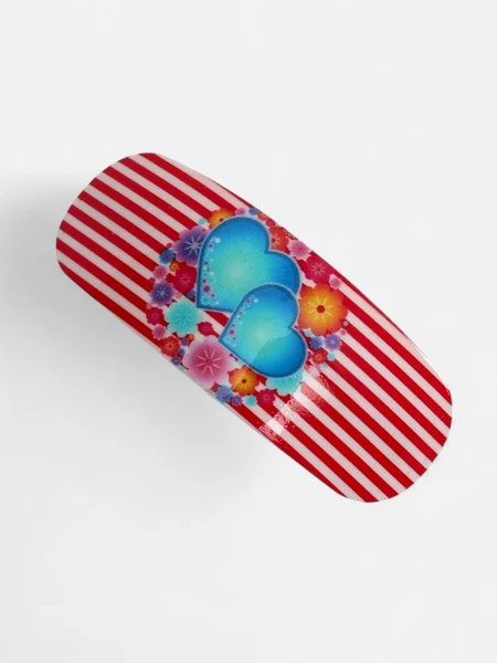 Kolorowa Spinka do włosów dziecięca z serduszkami