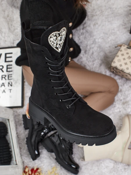 Жіночі Ботильйони Luna Чорні Шкіряні Елегантні на Осінь