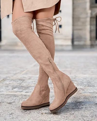 Royalfashion Damskie kozaki za kolano Romino