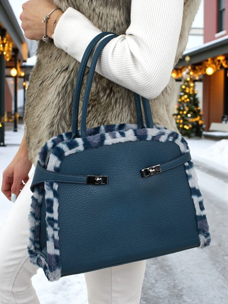 Mała damska torebka z eko skóry z panterką Panthory