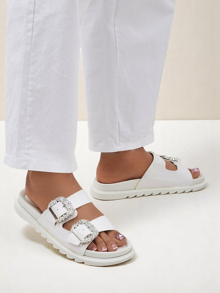 Royalfashion Klapki damskie z klamerkami Mrs Aurora