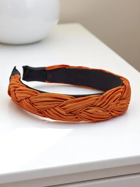 Royalfashion Pleciona opaska do włosów karbowana Nina