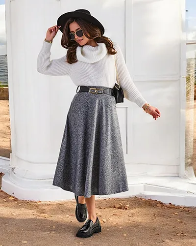 Royalfashion Damska spódnica midi