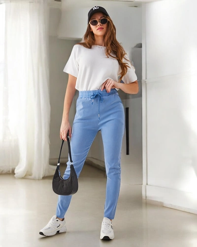 Royalfashion Bawełniane spodnie typu tregginsy damskie