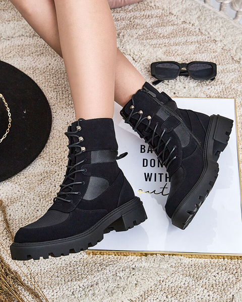 Royalfashion Damskie botki sznurowane Hovienta