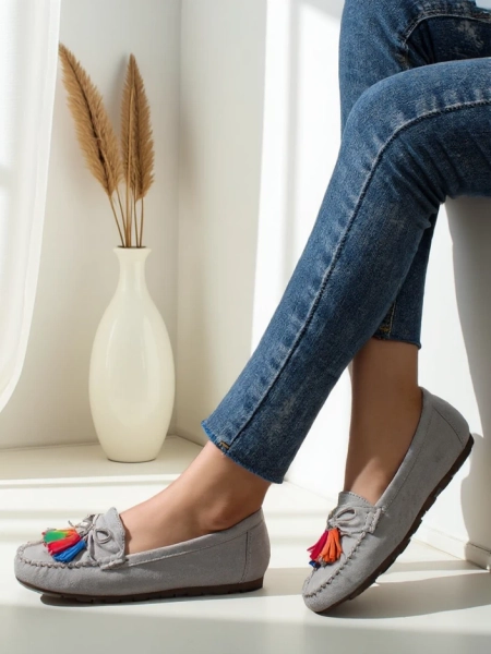 Royalfashion Mokasyny damskie eko zamszowe Zimmid