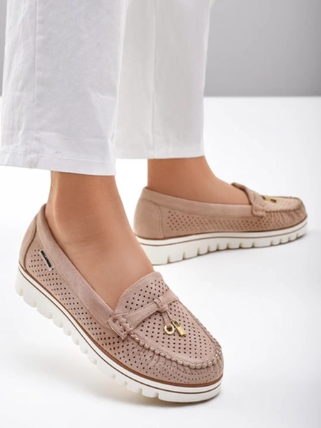 Royalfashion Ażurowe damskie mokasyny Elissas