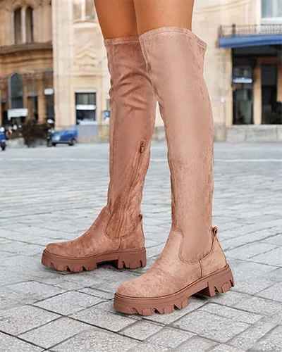 Royalfashion Damskie wsuwane kozaki za kolano Vianas