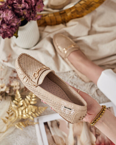 Royalfashion Ażurowe mokasyny damskie Mill