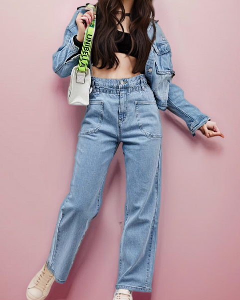 Royalfashion Jeansowe spodnie boyfriend damskie