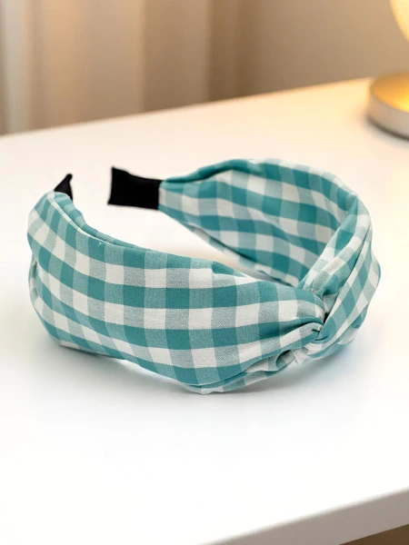 Royalfashion Opaska do włosów w kratkę Claras