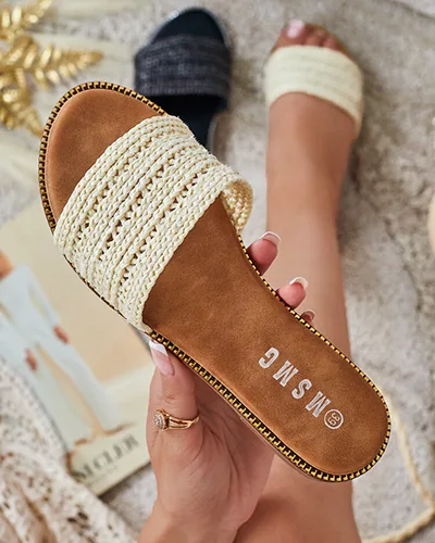 Royalfashion Damskie klapki na płaskiej podeszwie Bofira