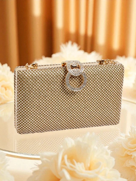 Royalfashion Kopertowa torebka damska z cyrkoniami Armeddo