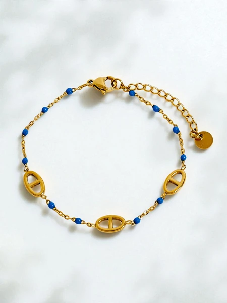 Браслет Callisto Aurea з намистинами позолочений