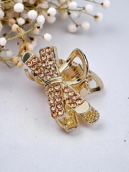 Royalfashion Spinka do włosów z cyrkoniami Golden Clip