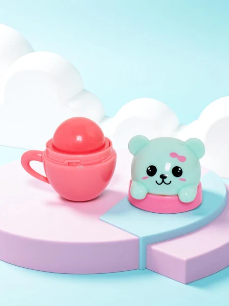 Dziecięcy balsam do ust z misiem w kubeczku - nawilża i regeneruje