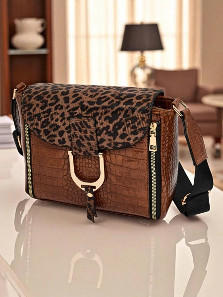 Lakierowana mała damska torebka z eko skóry Sable Arc