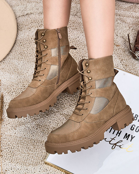 Royalfashion Damskie botki sznurowane Hovienta