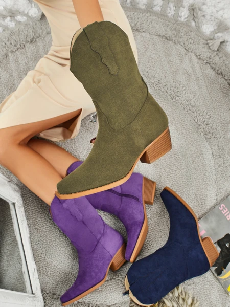 Kowbojki damskie eko zamszowe SpireHush