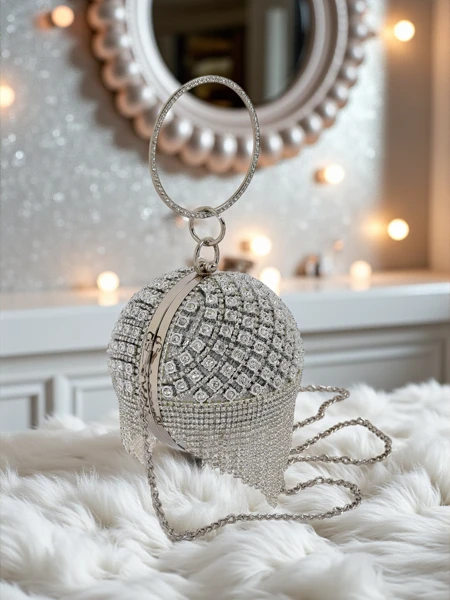 Royalfashion Жіноча сумочка куля з цирконами Velora Bloom