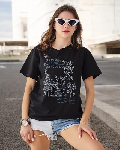 Royalfashion Bawełniana damska bluzka z napisem