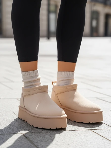 Royalfashion Krótkie buty a'la śniegowce damskie Ozozi