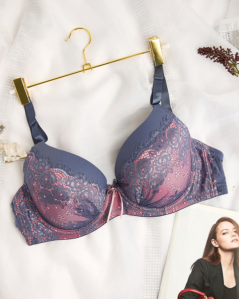 Royalfashion Damski biustonosz zdobiony koronką