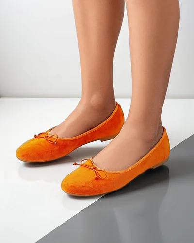 Royalfashion Damskie baleriny z kokardką Zaame