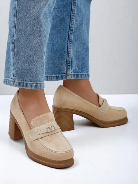 Royalfashion Mokasyny damskie na słupku Evelay