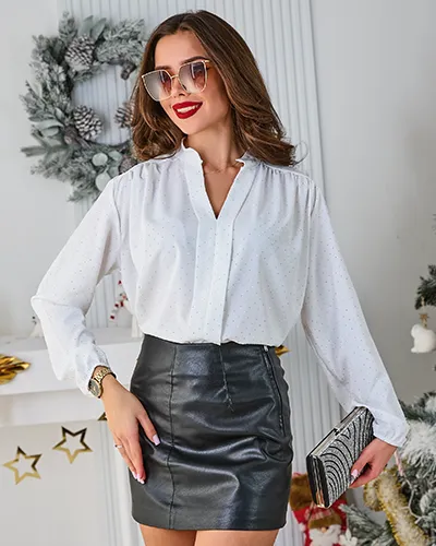 Royalfashion Жіноча сорочка з камінцями