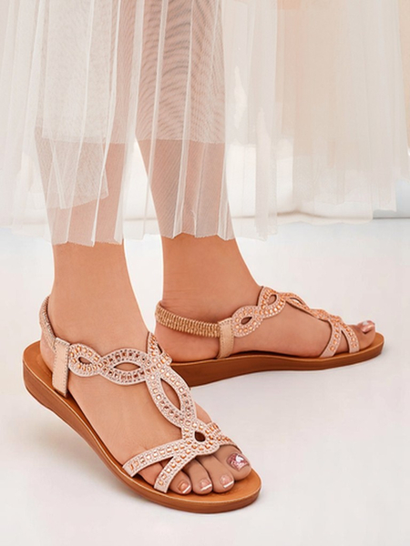 Royalfashion Damskie sandały z ozdobnymi paseczkami Lola Grace