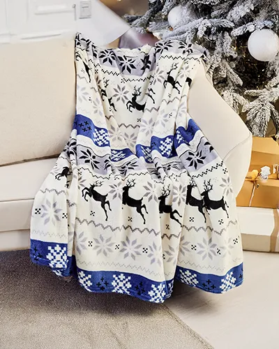 Royalfashion Świąteczny koc narzutka 200x220