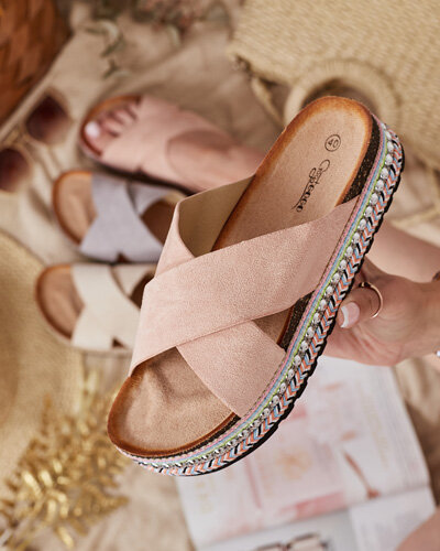 Royalfashion Damskie klapki na płaskiej podeszwie Tomlla