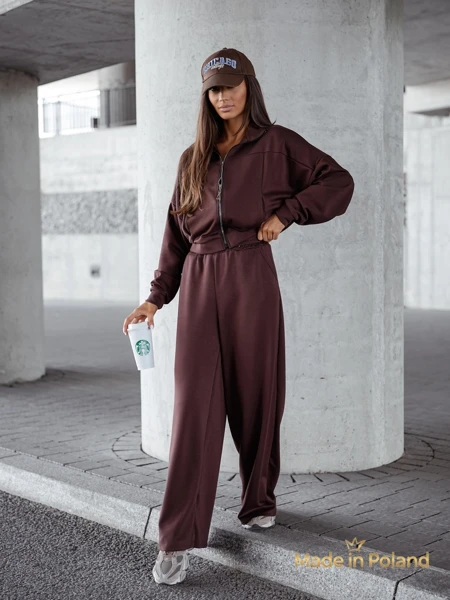 Wiskozowy Damski komplet dresowy Long Waves