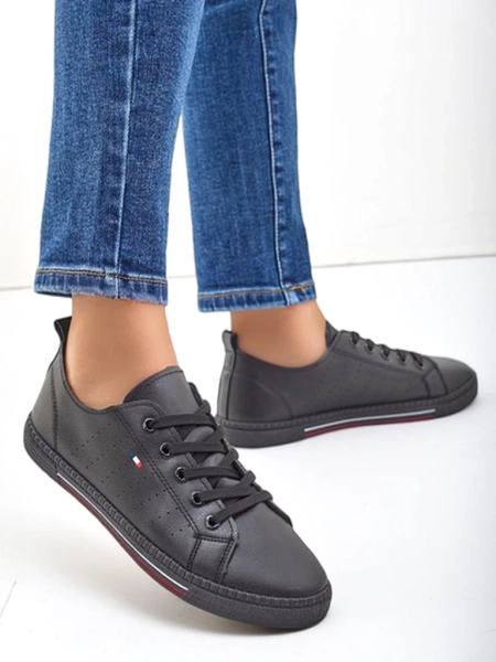 Royalfashion Damskie eko skórzane trampki Keopsa