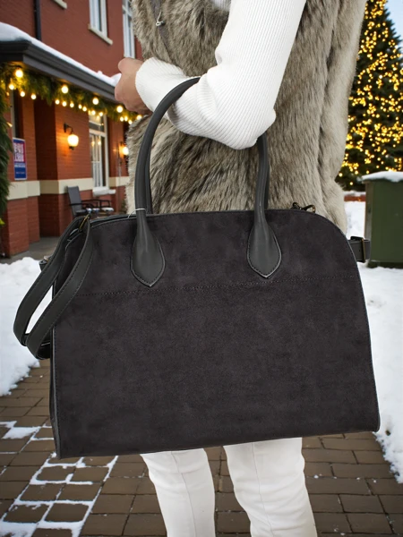 Torebka damska shopper eko zamszowa Dorelle