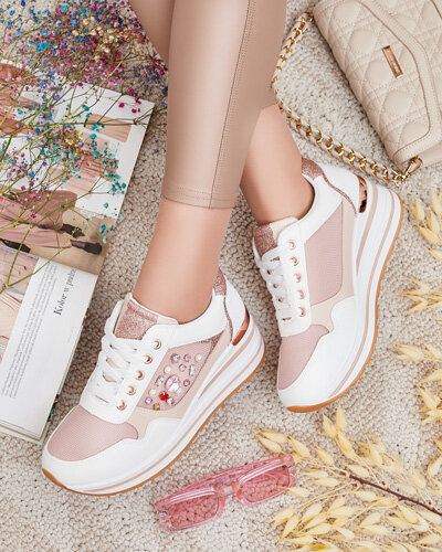 Royalfashion Sportowe sneakersy damskie na koturnie Roenna