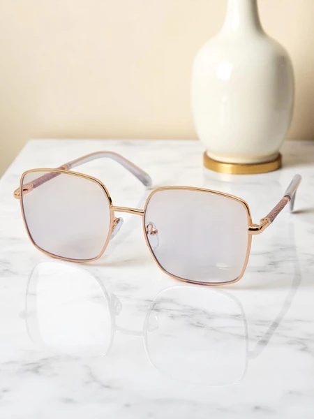 Royalfashion Okulary przeciwsłoneczne w kwadracie lekko przyciemnione Lolla Style