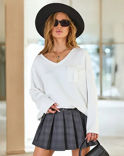 Royalfashion Bawełniana cienka bluza damska