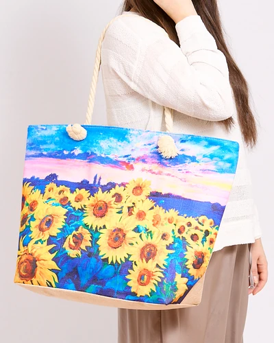 Royalfashion Duża torba materiałowa z printem