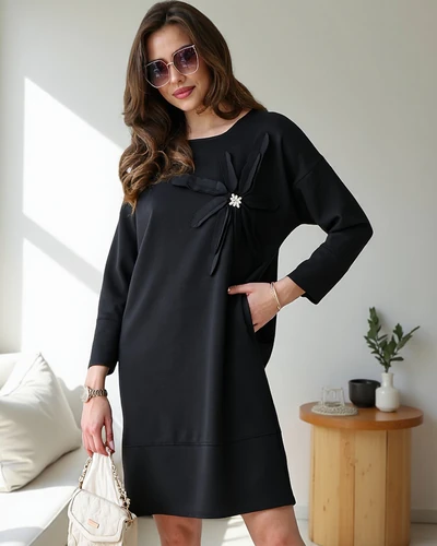 Royalfashion Damska sukienka tkaninowa