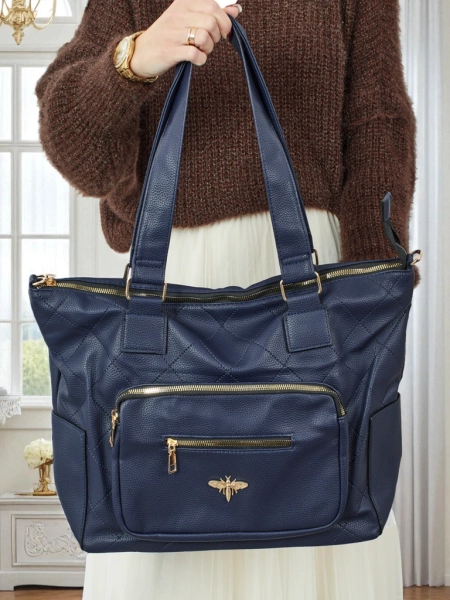 Torebka damska shopper eko skórzana pikowana Marvaya