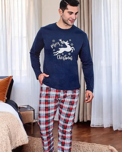 Чоловічі піжами Royalfashion з бавовни в клітинку