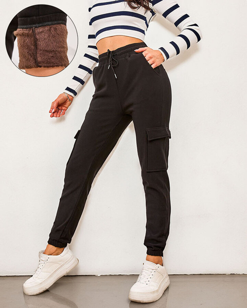 Royalfashion Damskie ocieplane spodnie typu bojówki