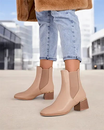 Royalfashion Botki damskie na niskim słupku Eterra