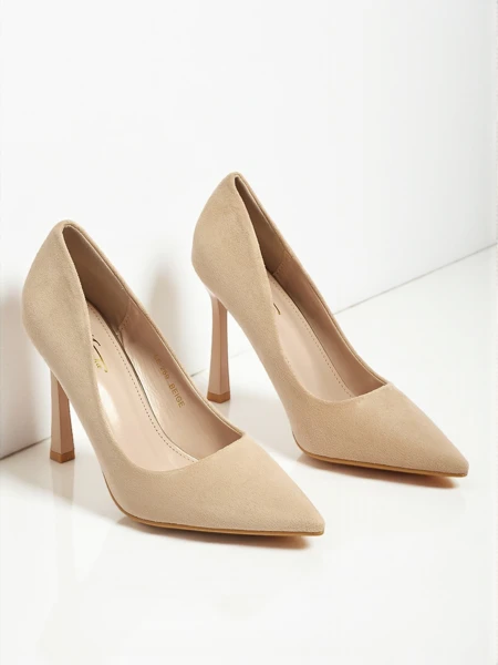 Damskie czółenka na szpilce eko zamszowe Belunika