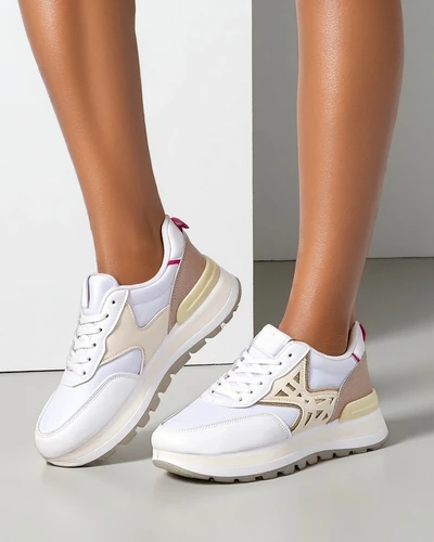 Royalfashion Sneakersy damskie z brokatem Senues