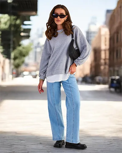 Royalfashion Bawełniana cienka bluza damska